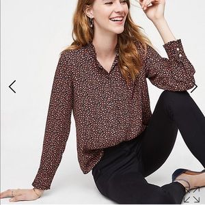 Loft floral utility blouse